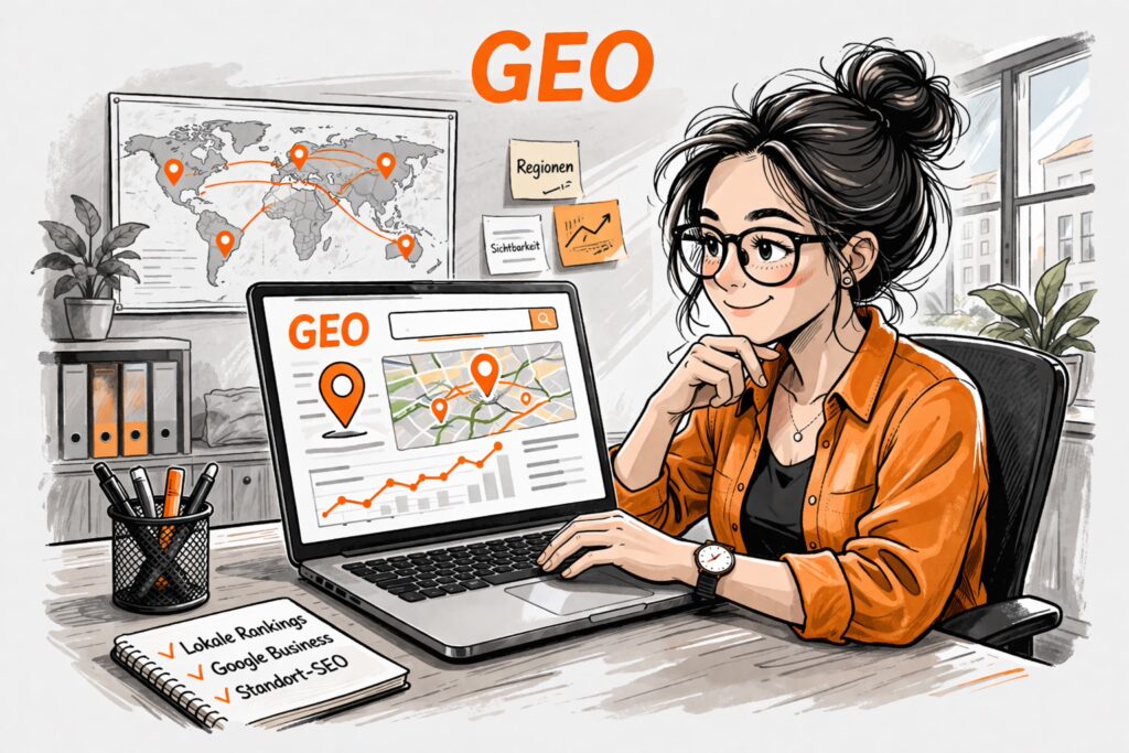 Team der SEO-Agentur seolust erstellt SEO-optimierten Content am Laptop